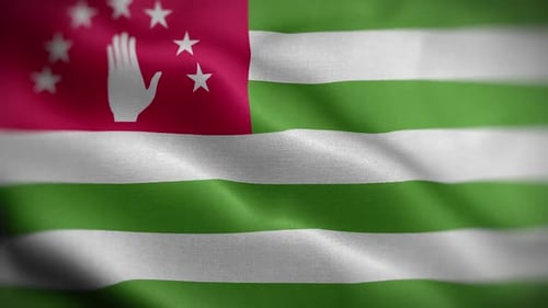 Abkhazia National Flag Waving Seamless Loop Background