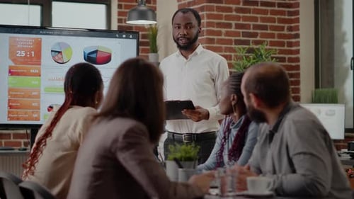 Corporate Team Meeting Presentation of Business Data