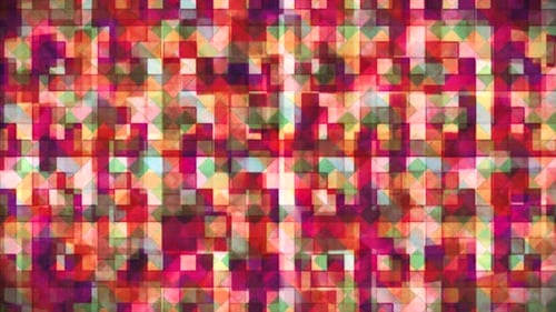 Dynamic Abstract Geometric Tile Background with Shifting Colors