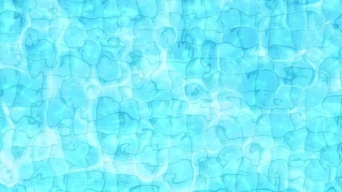 Seamless Loop of Blue Pool Water Surface with Light Ripples