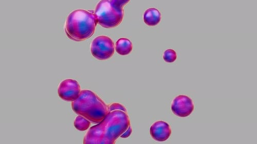 Concept de décentralisation des couleurs Metaballs abstraites 3d DAO