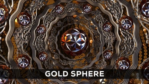 Abstract Decorative Tunnel Animation with Shimmering Spheres