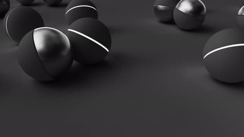 Abstract Rolling Spheres Reveal Animation