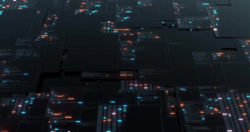 HUD-Daten-Benutzeroberfläche. Abstrakter Hintergrund des Programmierquellcodes.
