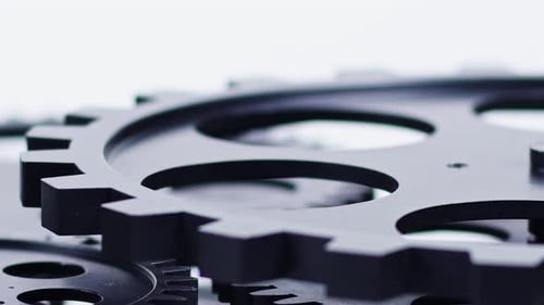 Close up of Dark Grey Gears