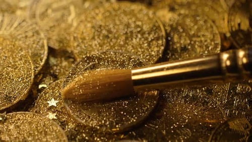 Le pinceau nettoie le modèle Sparkles créé en tant que macro monétaire