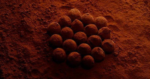 Truffle Balls Sprinkled with Cocoa Powder