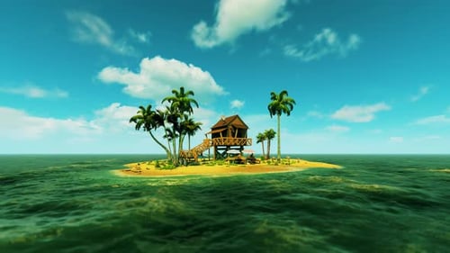 4K Tropical Island