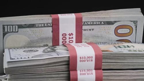 Stacks of Bundled One Hundred Dollar Bills