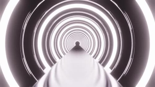Silver Round Tunnel Background Vj Loop HD