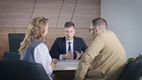 Corporate Meeting with Clients in Modern Workplace