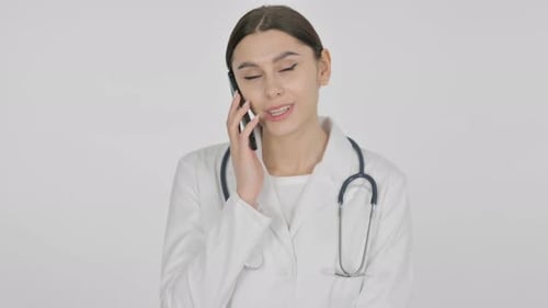 Young Doctor Talking on Mobile Phone