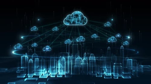 Futuristic Smart City with Cloud Computing Network Connection
