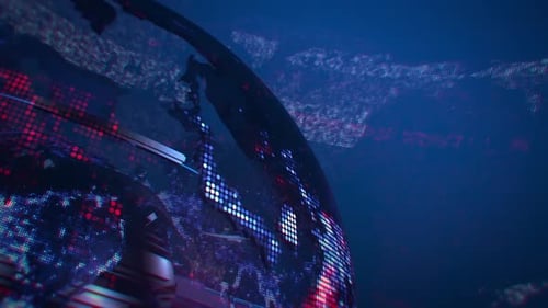 Digital Global Network Connection Background