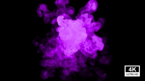 Abstract Purple Fluid Smoke Burst Reveal Animation