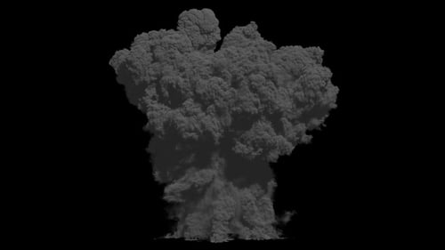 Realistic Large Scale Smoke Explosion Alpha Channel Effect