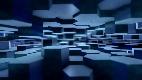 Blue Hexagonal Structures