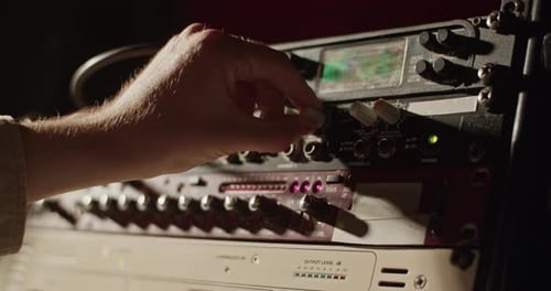 Musiker-Tuning-Verstärker im Studio