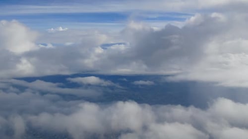 Aerial View of Clouds and Blue Sky