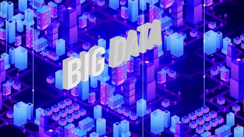 Digitale Smart City-Wort Big Data