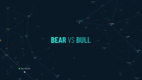 Bear Vs Bull Stock Market Animation 4K