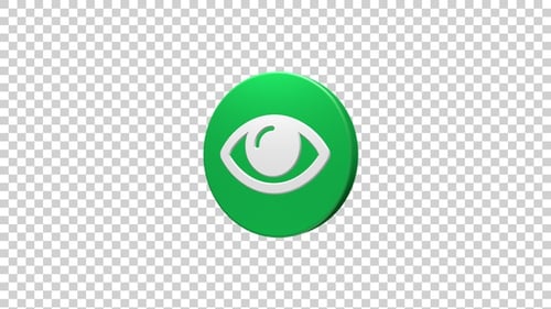 Spinning 3D Eye Icon Animation