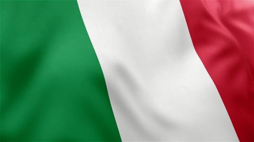 Realistic Waving Italian National Flag Animation