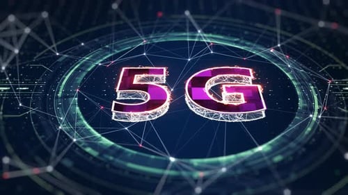 Futuristic 5G Network Digital Technology Animation
