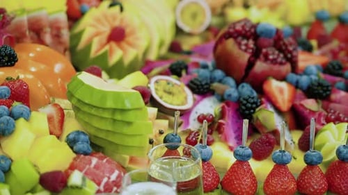 Fruits Event Food Catering. Close Up