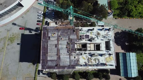 Building Process, Making Construction Aerial View