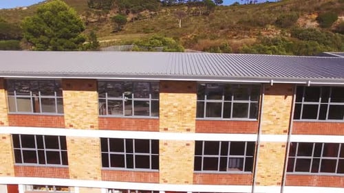 Aerial view of school building