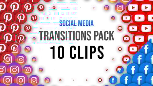 Dynamic Social Media Logo Screen Transitions Pack