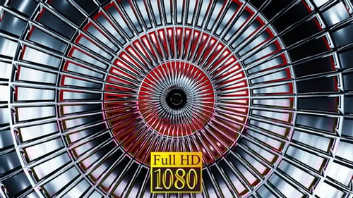 Rotating Futuristic Metallic Grid Background Animation