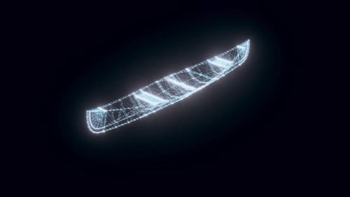 Canoe Hologram Rotating 4k