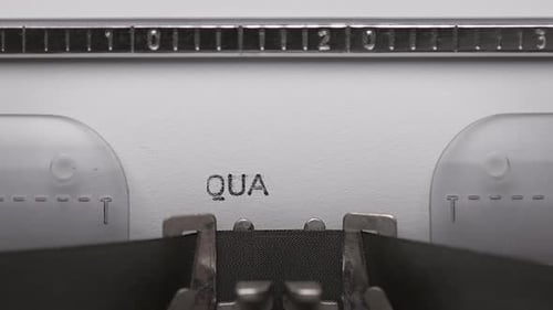 Typing Text on Typewriter