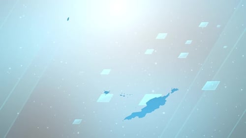 Animated Digital Background with Geometric Shapes and Abstract Map Reveal