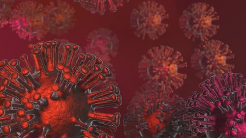 Coronavirus cells video.