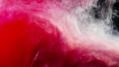 Abstract Pink and Red Paint Swirls