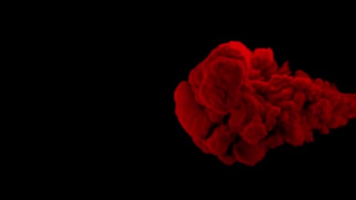 Dynamic Red Smoke Cloud Spreading Transition