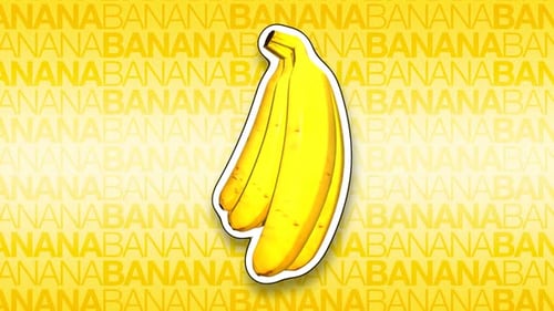 3D Bananen rotierender Hintergrund