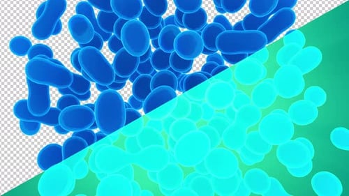 Blue Fluid Biological Cell Division Organic Motion Background