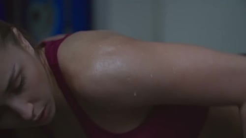 Close up of Woman Doing Push Ups