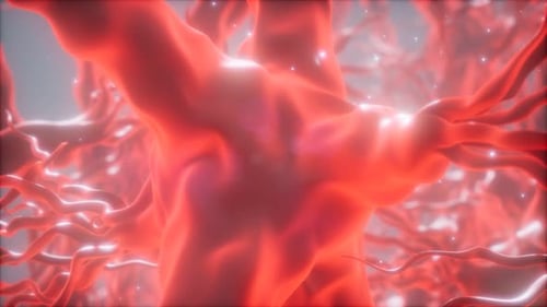 Abstract Biological Neural Network 3D Animation
