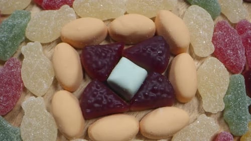 Assorted Colorful Gummy Candy Still Life