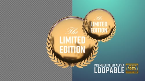 Limited Edition Badge Looping with Alpha Channel