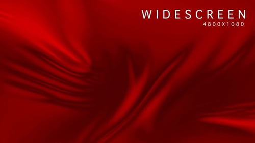 Fluid Red Silk Fabric Background Animation with Wavy Texture