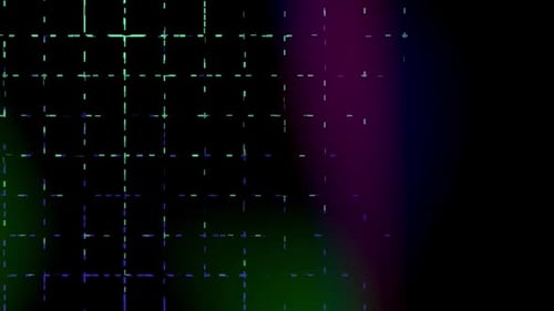 Digital Glitch Grid Background with Dynamic Light Leaks