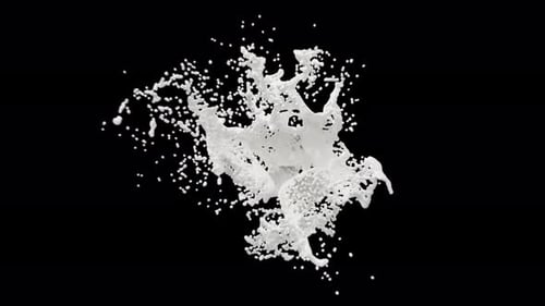 White Fluid Burst Liquid Splash