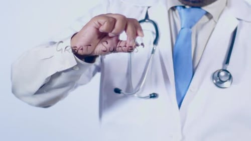 Doctor Writing Great Success Message