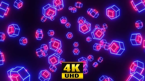 Dancing Neon Things 4K